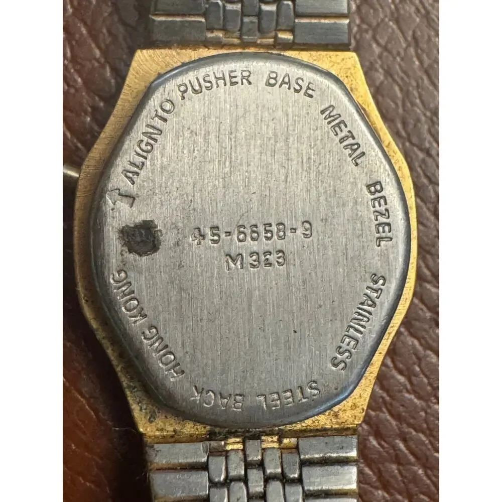 Vintage Armitron digital watch for parts or repair Goldtone untested